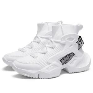 Bootsgear Men'S Fashion Platform White High Top Sneakers