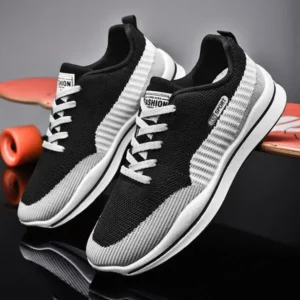 Bootsgear Men'S Casual Color-Block Mesh Breathable Soft-Soled Sneakers