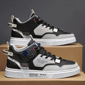 Bootsgear Men'S Fashion High Top Color Block Sneakers