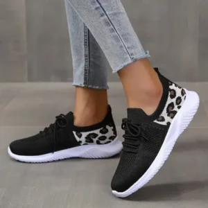 Bootsgear Women Casual Mesh Breathable Leopard Sneakers