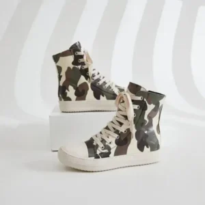 Bootsgear Women Fashion Casual Plus Size Camouflage Thick-Soled High Top Shoes