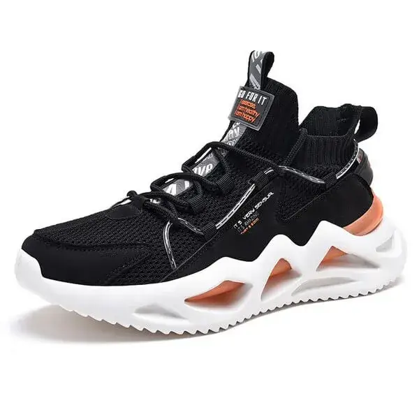 Bootsgear Men Spring Autumn Fashion Casual Colorblock Mesh Cloth Breathable Rubber Platform Shoes Sneakers