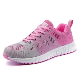 Bootsgear Women Fashion Casual Color Blocking Lace-Up Mesh Breathable Sneakers