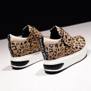 Bootsgear Women Fashion Wedge Leopard Leopard Sneakers