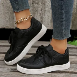 Bootsgear Women Fashion Round Toe Platform Solid Color Sneakers