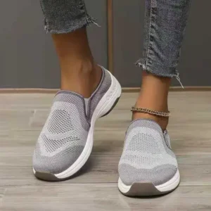 Bootsgear Women Fashion Fly Knit Casual Colorblock Flat Sneakers