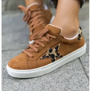 Bootsgear Women Fashion Round Toe Lace-Up Canvas Sneakers